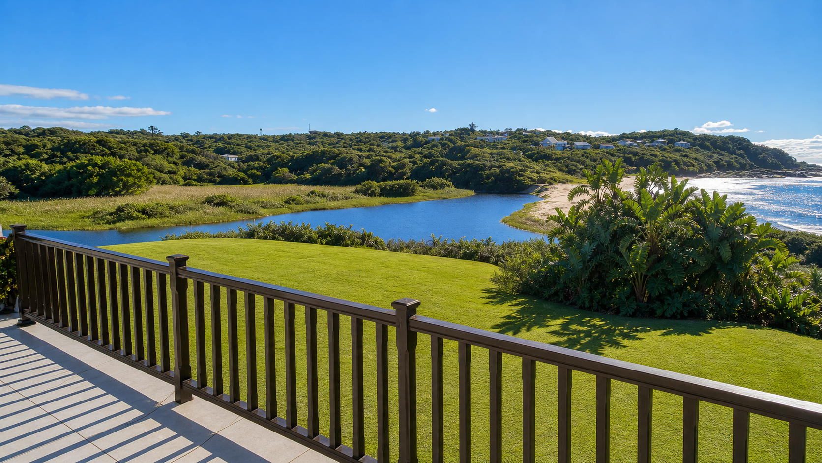 Ocean view from Dolphin View Beach House balcony