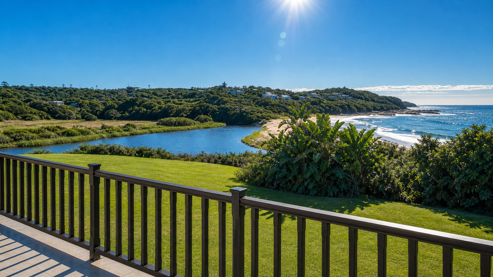 Ocean and lagoon view near Dolphin View Beach House