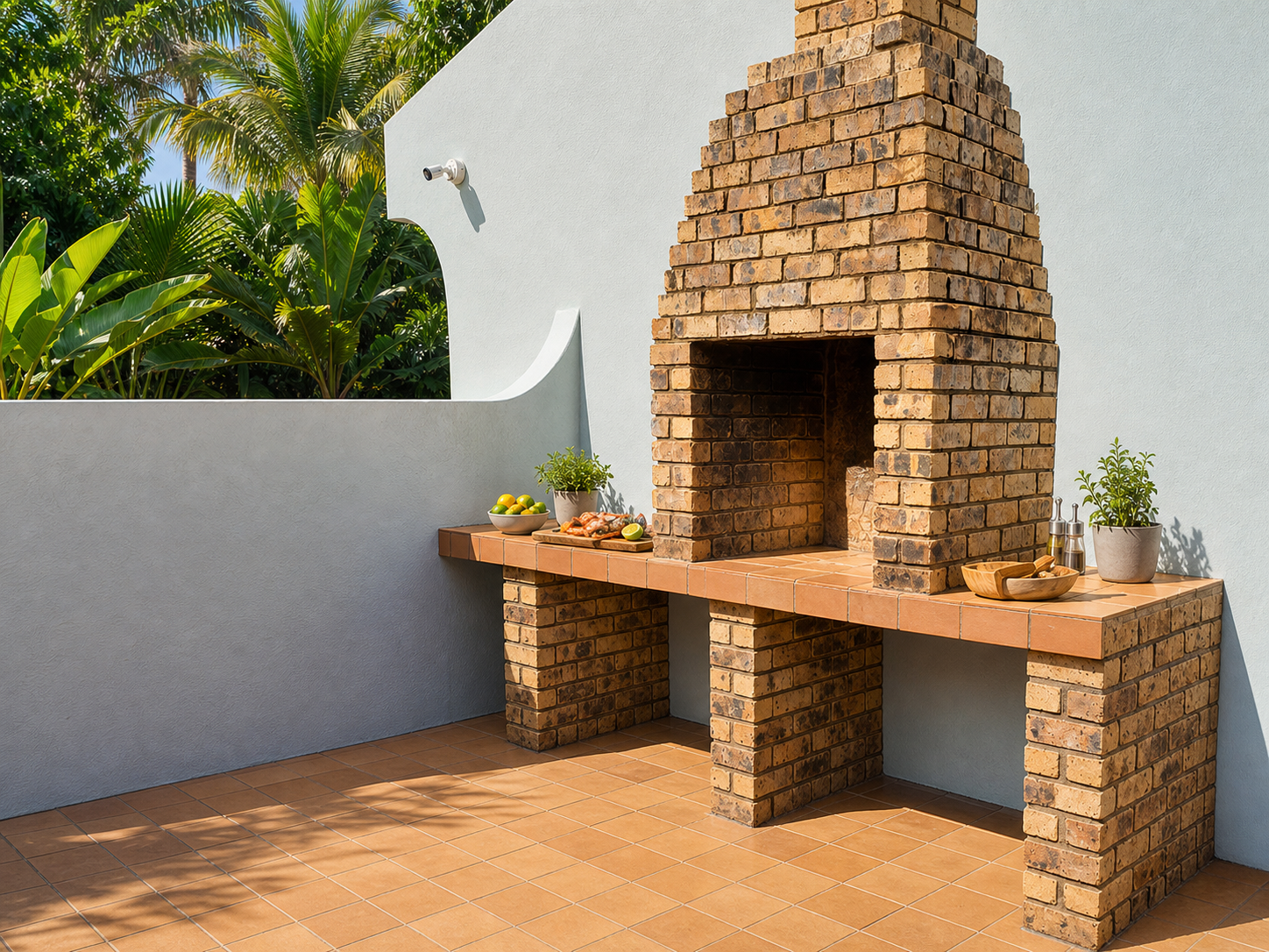 Outdoor braai area